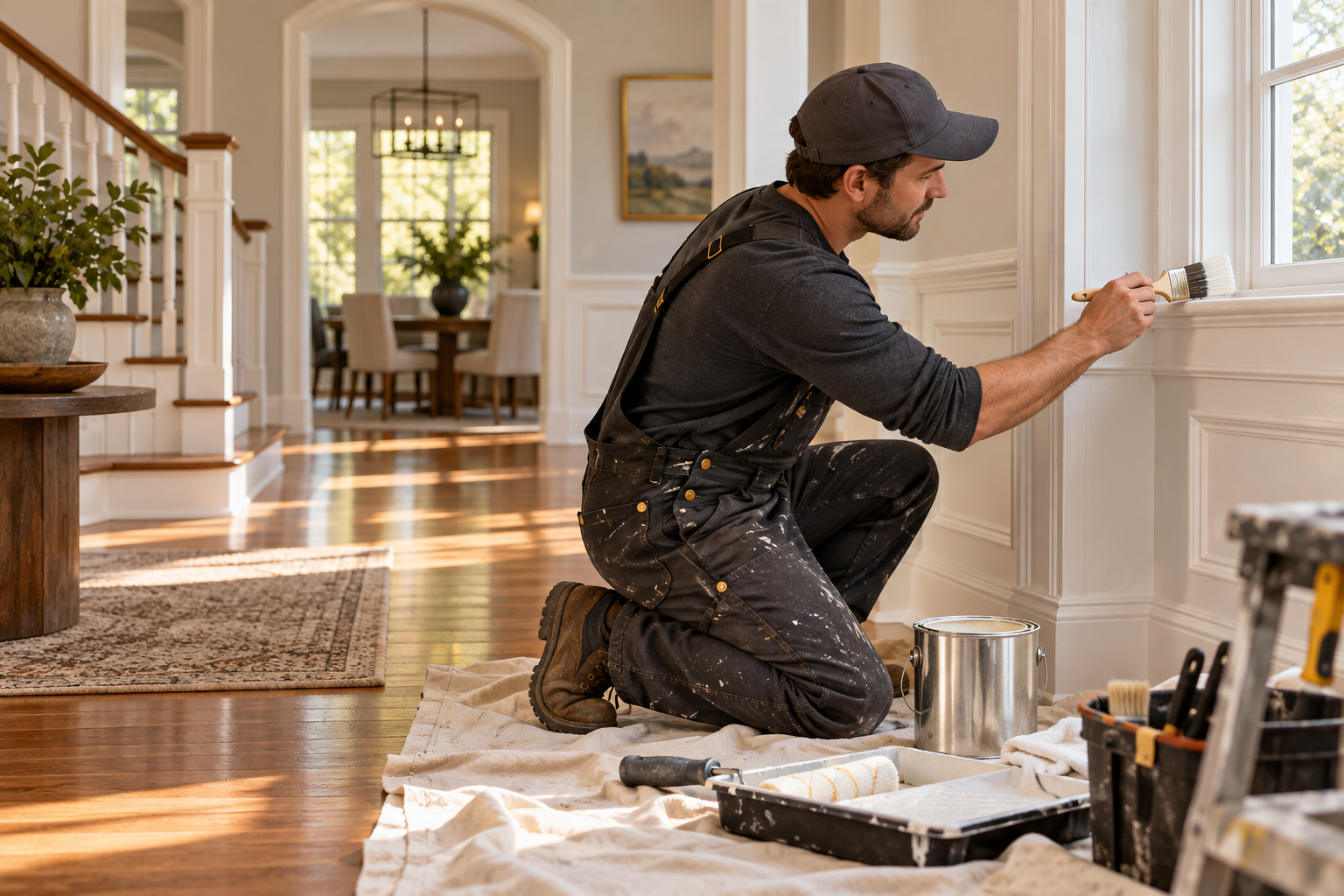 Careful interior painting and small home improvements